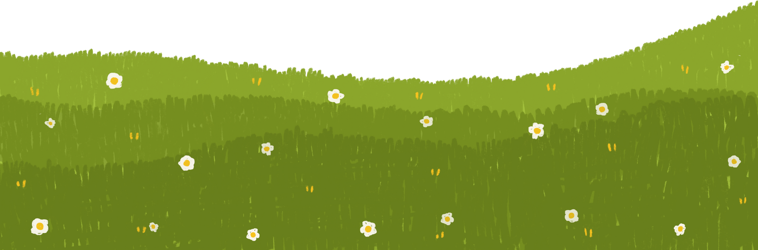 Flower Field - Field grass hill illustration